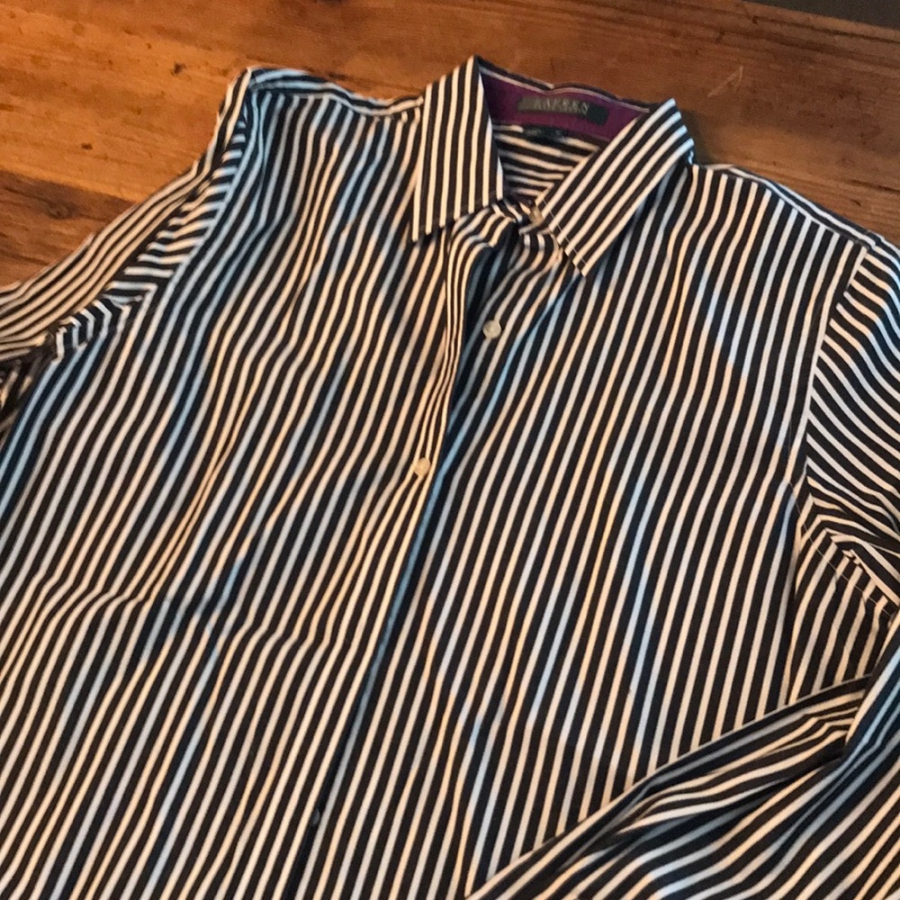 Black and white Ralph Lauren blouse